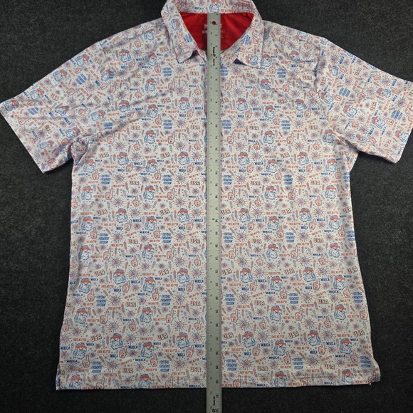 Bogey Bros Mens White Polo Shirt USA Patriotic Eagle Free As F*ck Merica Size XL - Picture 7 of 9
